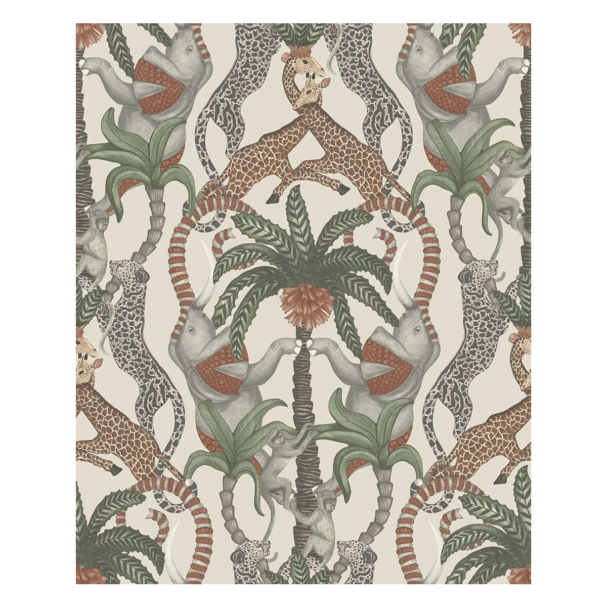 Safari Totem wallpaper in Trct and Frstgrn/stn by Cole & Son