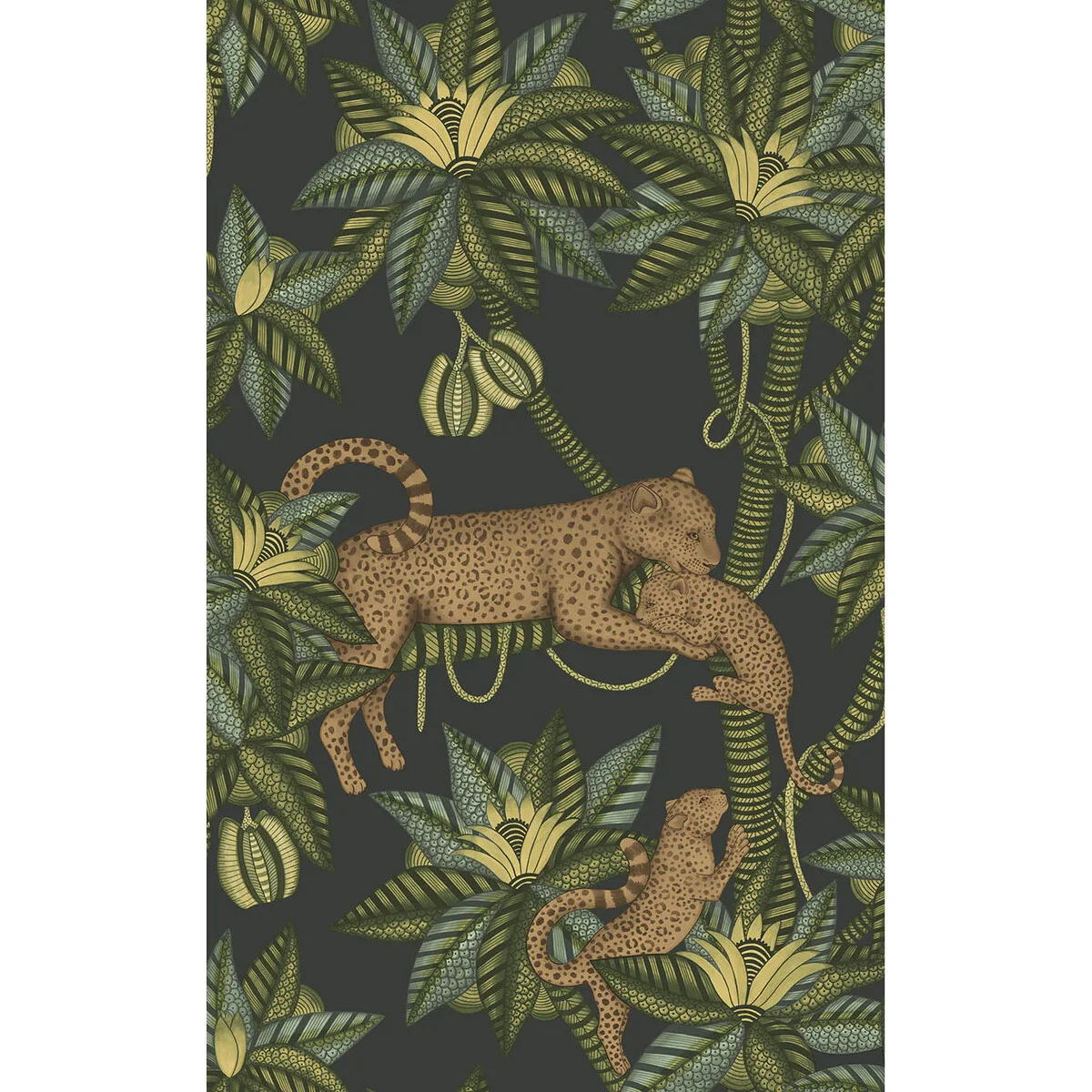 Satara wallpaper in Sprgrn and Mtbrnz/chrcl by Cole & Son, animal/insects pattern