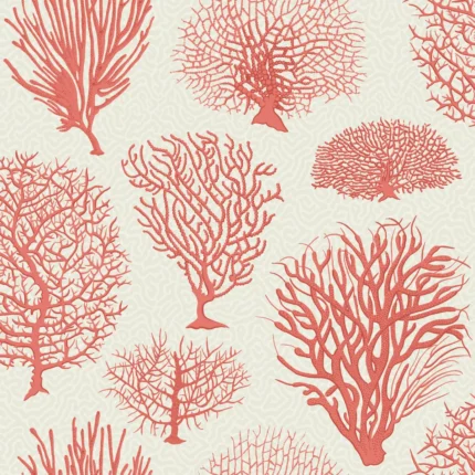 Seafern wallpaper in Coral by Cole & Son