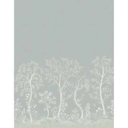Seasonal Woods Metallic mural in Jade / Sage Pearl by Cole & Son, animal/insects pattern