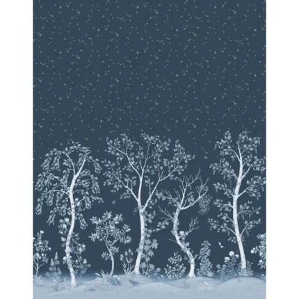 Seasonal Woods mural in Midnight by Cole & Son, animal/insects pattern