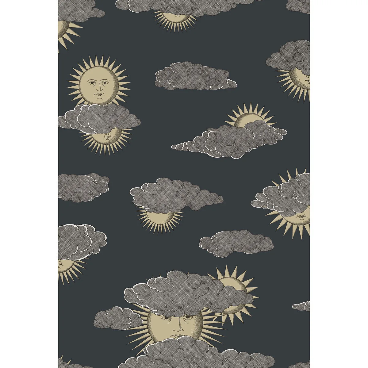 Soli E Nuvole wallpaper in Gold Silver by Cole & Son, metallic pattern