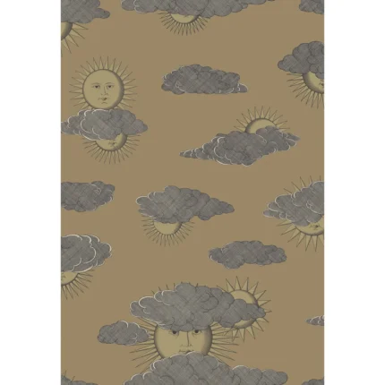 Soli E Nuvole wallpaper in Gold by Cole & Son, metallic pattern