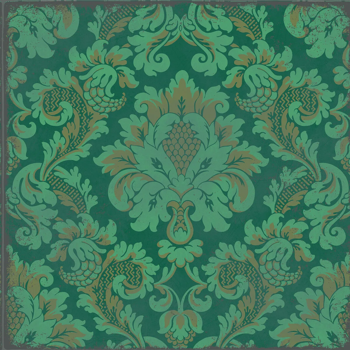 Stravinsky wallpaper in Green by Cole & Son