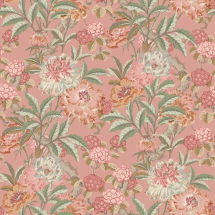 Summer Peony wallpaper in Red by G P & J Baker, botanical & floral pattern