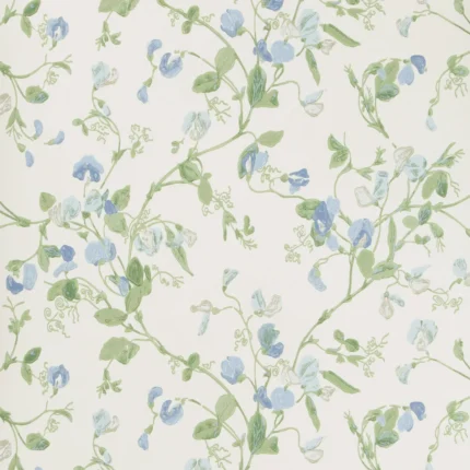 Sweet Pea wallpaper in Blue by Cole & Son, botanical & floral pattern