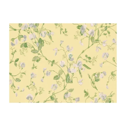 Sweet Pea wallpaper in Yellow by Cole & Son, botanical & floral pattern