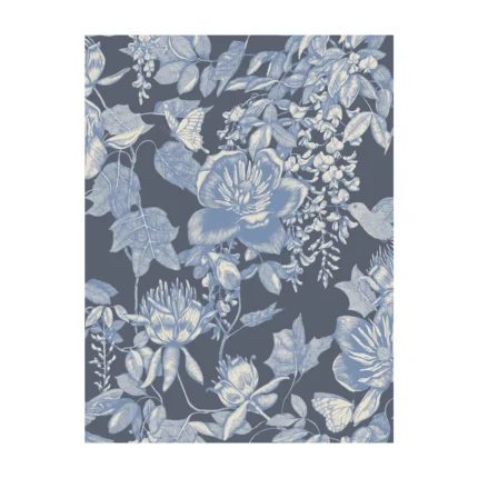 Tivoli wallpaper in Indigo by Cole & Son, animal/insects pattern