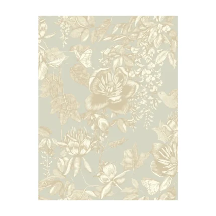 Tivoli wallpaper in Old Olive by Cole & Son, animal/insects pattern