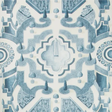 Topiary wallpaper in China Blue by Cole & Son
