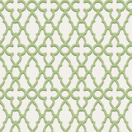 Treillage wallpaper in Leaf Green/chlk by Cole & Son
