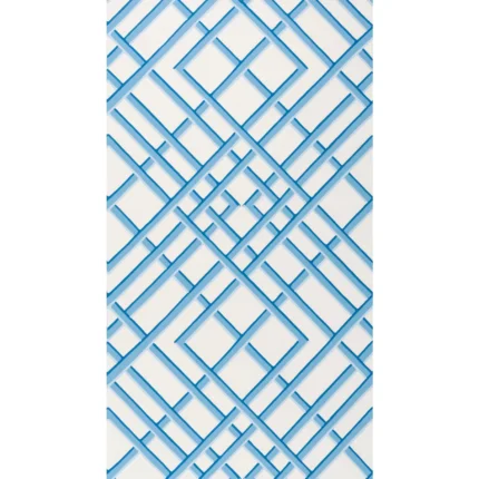 Treillage Sidewall wallpaper in Blue by Brunschwig & Fils