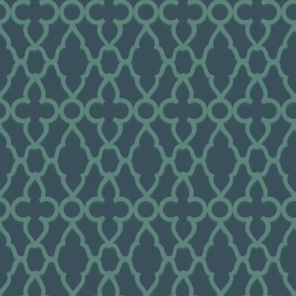 Treillage wallpaper in Viridian/ink by Cole & Son