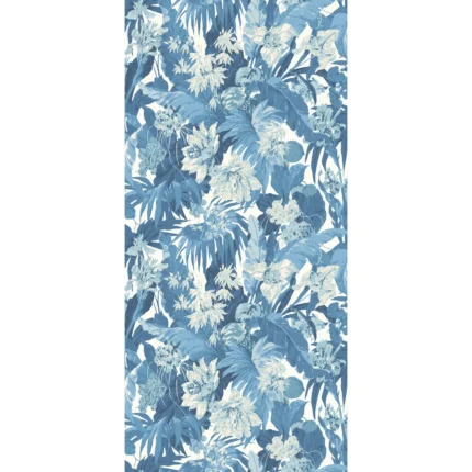Tropical Floral wallpaper in Blue by G P & J Baker, botanical & floral pattern