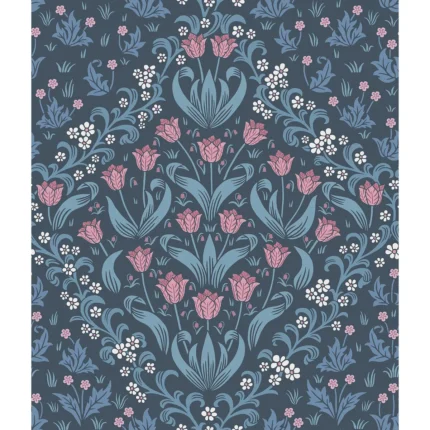 Tudor Garden wallpaper in Fs and Cblu/midn by Cole & Son, botanical & floral pattern