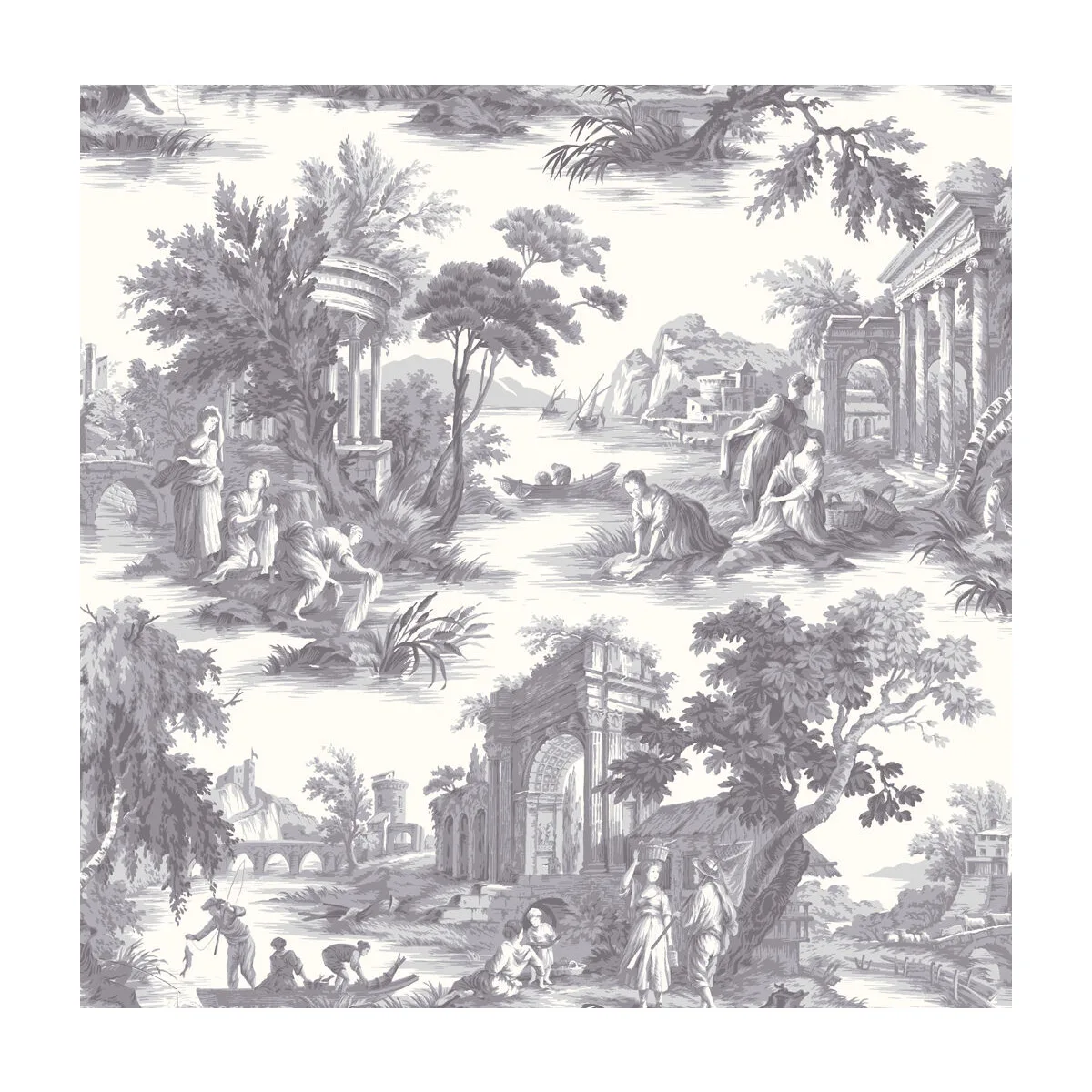 Villandry wallpaper in Charcoal by Cole & Son
