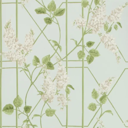 Wisteria wallpaper in Stone/olive/d Egg by Cole & Son