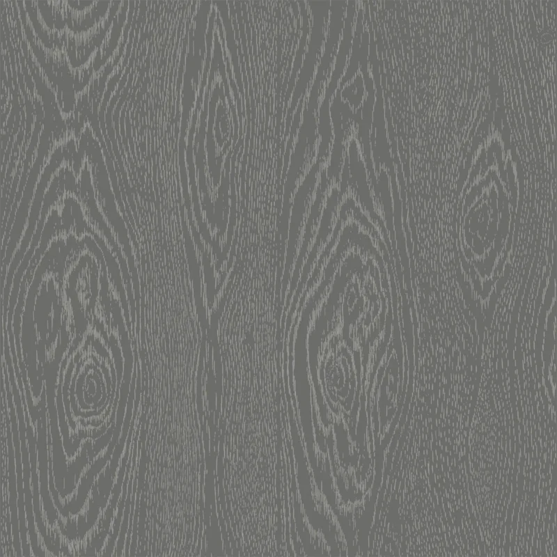 Wood Grain wallpaper in Black and Silver by Cole & Son