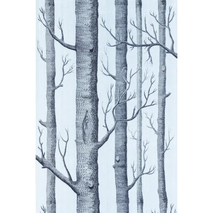 Woods wallpaper in Choc/silver by Cole & Son