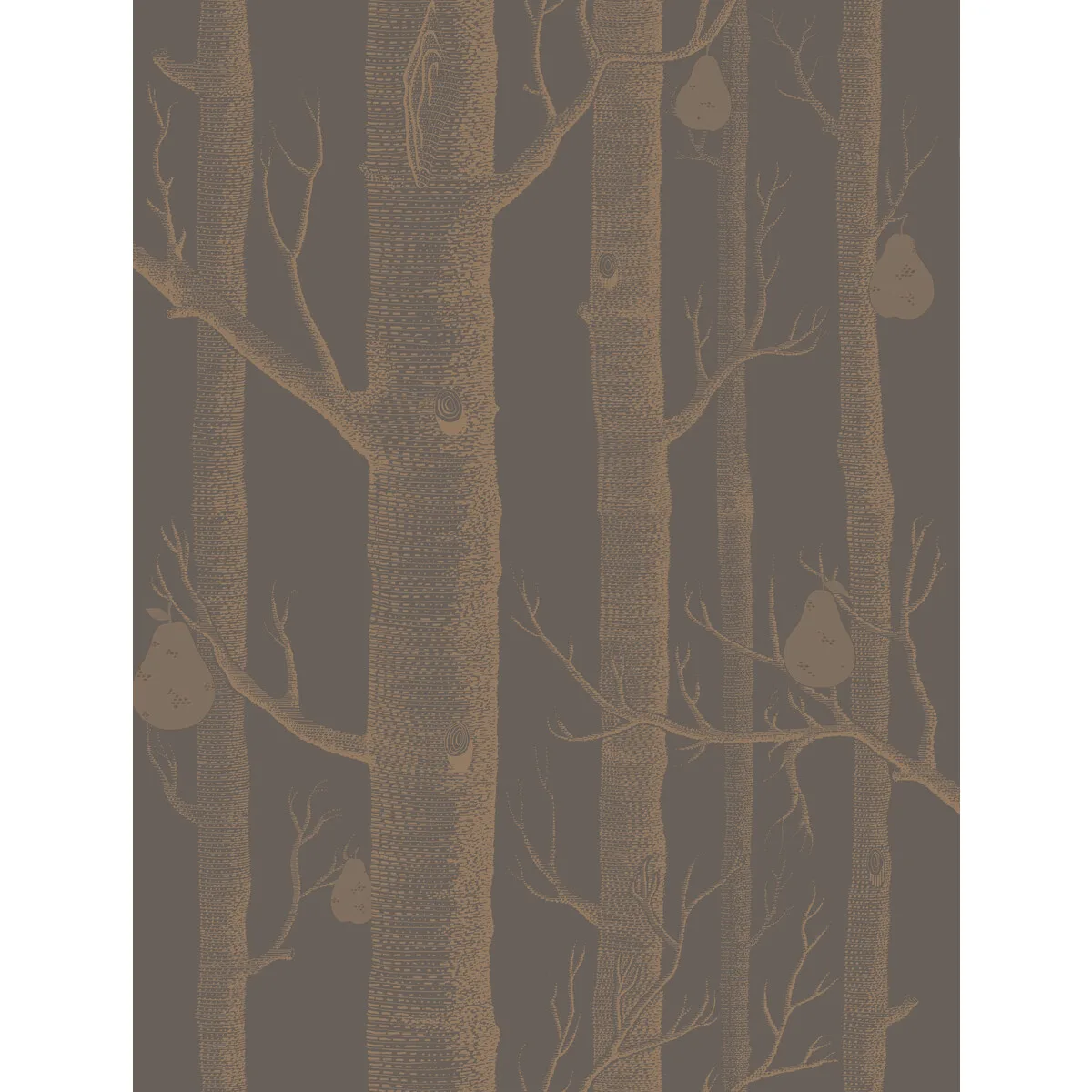 Woods & Pears wallpaper in Bronze/black by Cole & Son