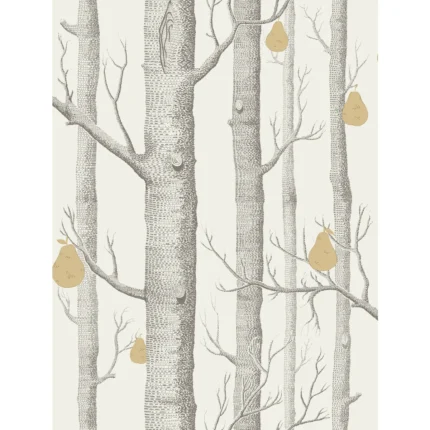 Woods & Pears wallpaper in Charcl/lin/gld by Cole & Son