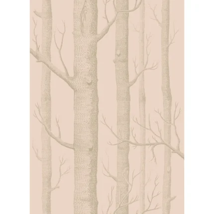 Woods wallpaper in Pink/gilver by Cole & Son