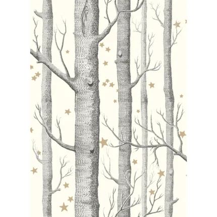 Woods & Stars wallpaper in Black/white by Cole & Son