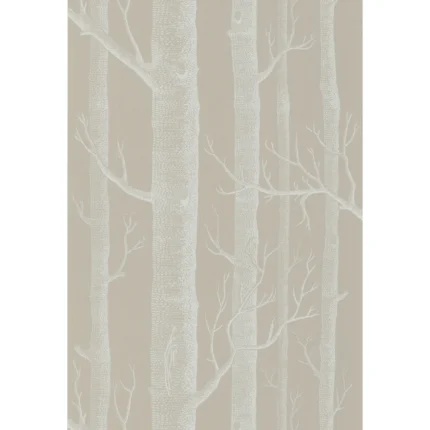 Woods wallpaper in White/taupe by Cole & Son