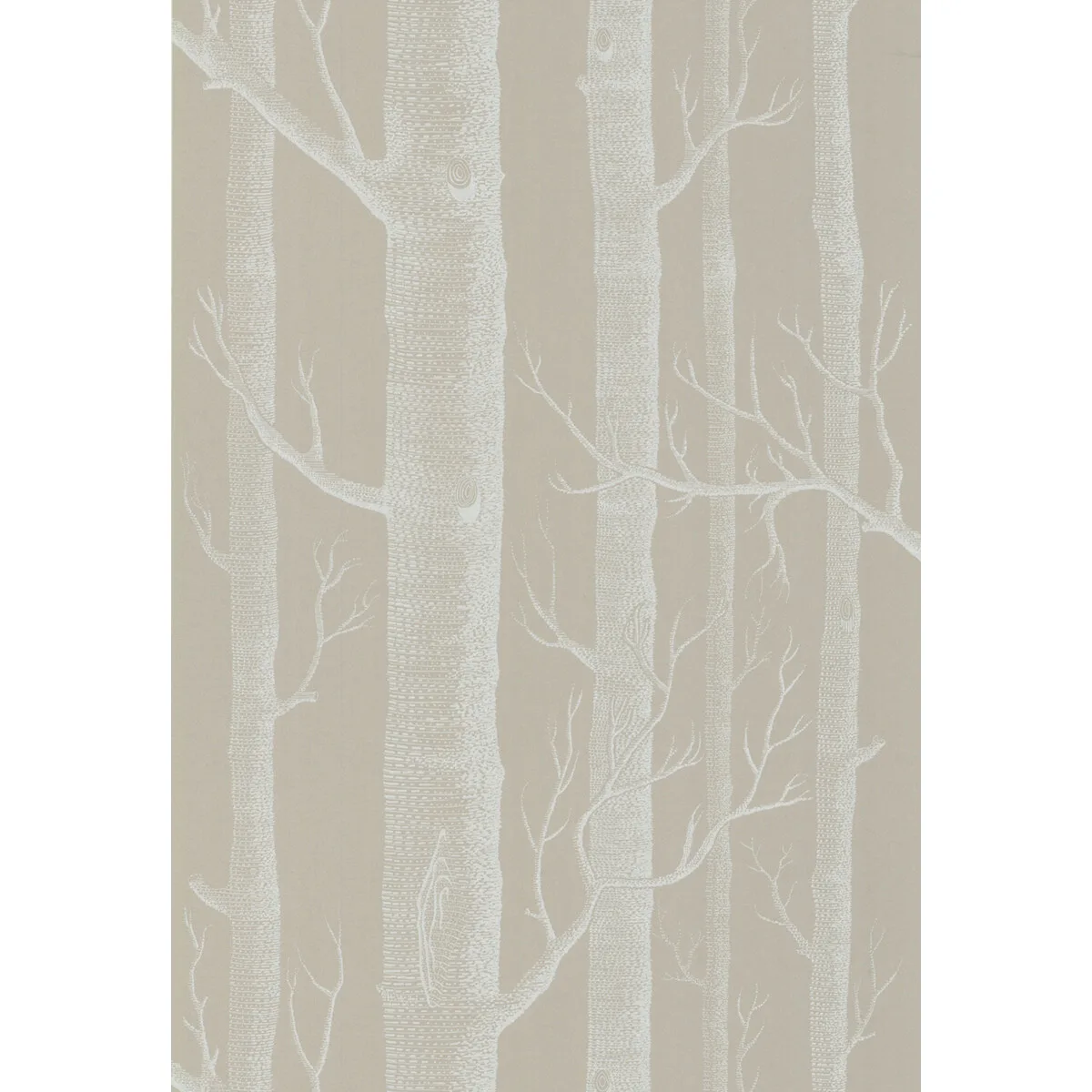 Woods wallpaper in White/taupe by Cole & Son