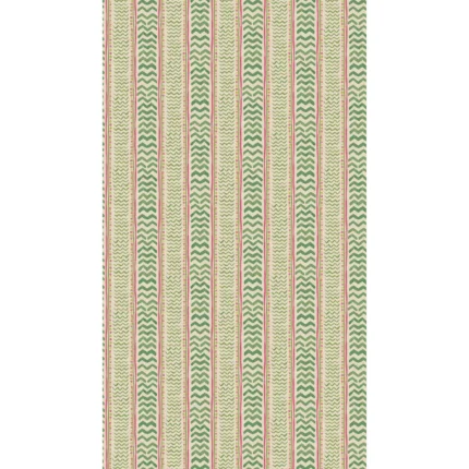 Wriggle Room wallpaper in Green/pink by G P & J Baker