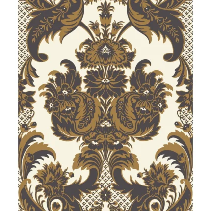 Wyndham wallpaper in Black and Gold by Cole & Son