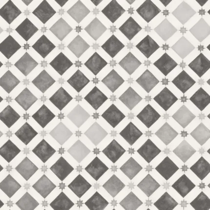 Zellige wallpaper in Soot and Snow by Cole & Son