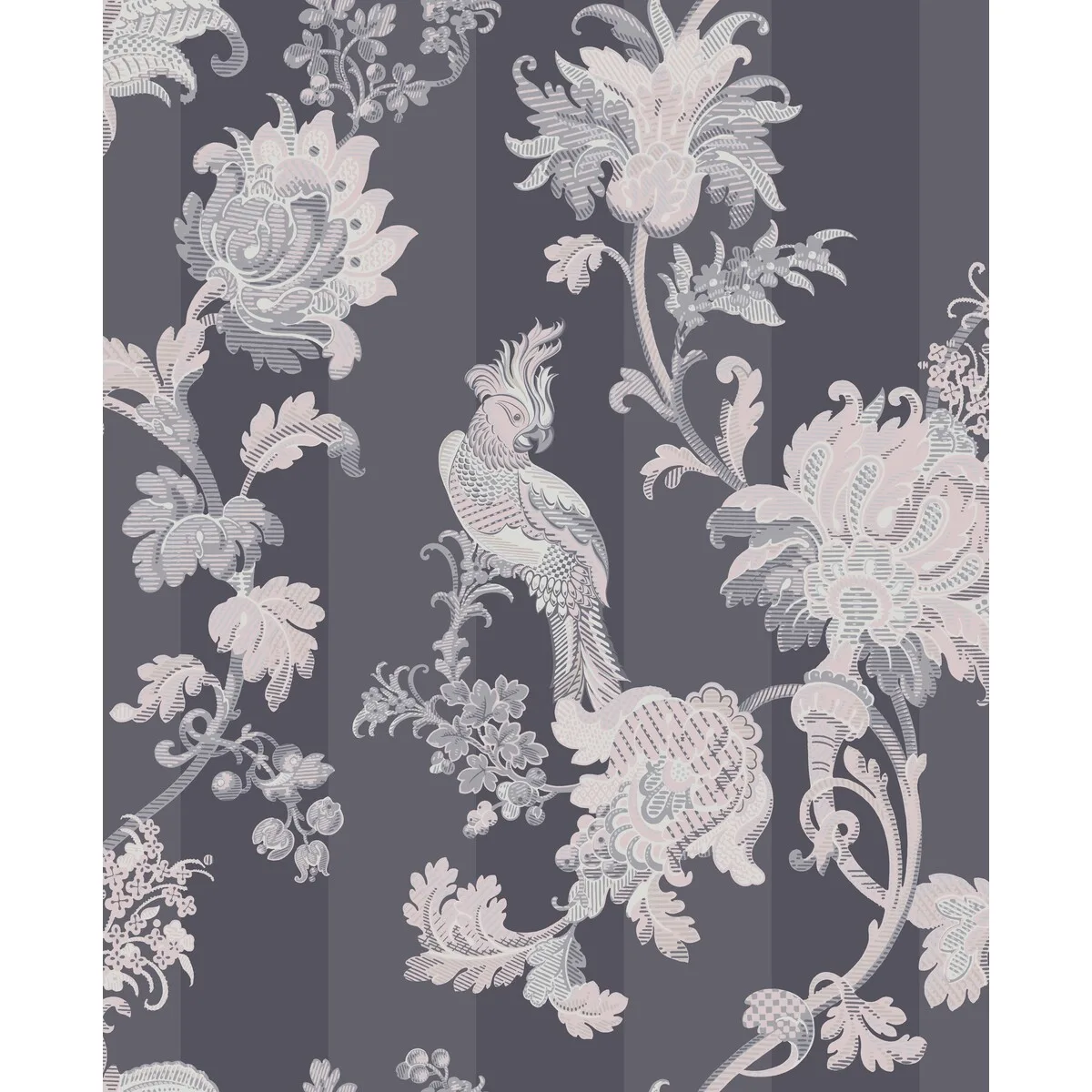 Zerzura wallpaper in Slate Grey and Blush Pink by Cole & Son