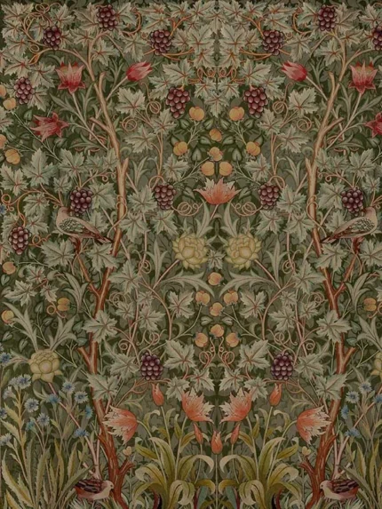 dark green botanical wallpaper for bedroom by A Street Prints