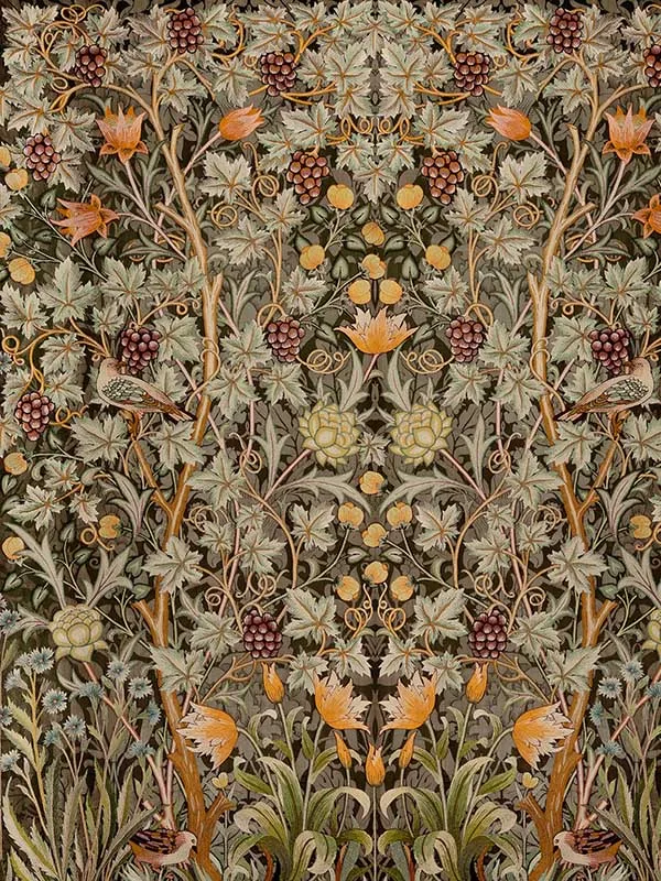 green botanical wallpaper for bedroom by A Street Prints