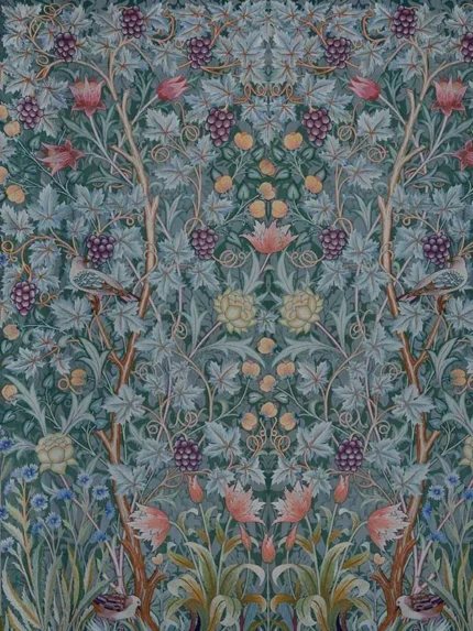 teal botanical wallpaper for bedroom by A Street Prints