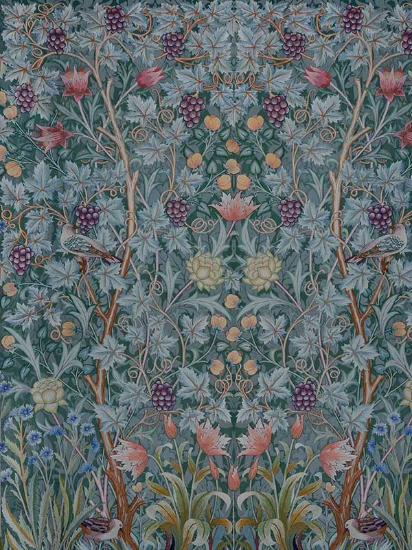 teal botanical wallpaper for bedroom by A Street Prints