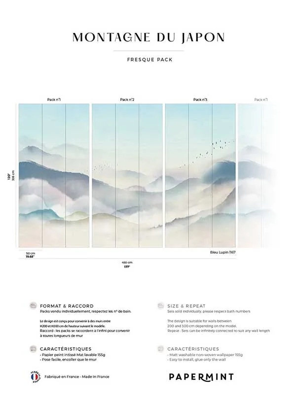 blue patterned wallpaper for bedroom by Veer Decor