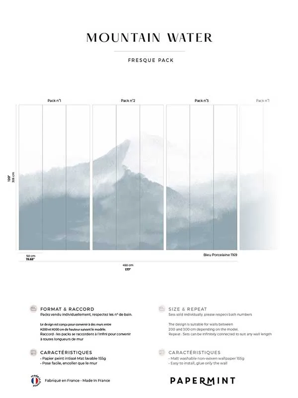 blue patterned wallpaper for bedroom by Veer Decor