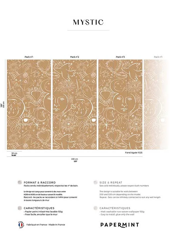 brown patterned wallpaper for bedroom by Veer Decor