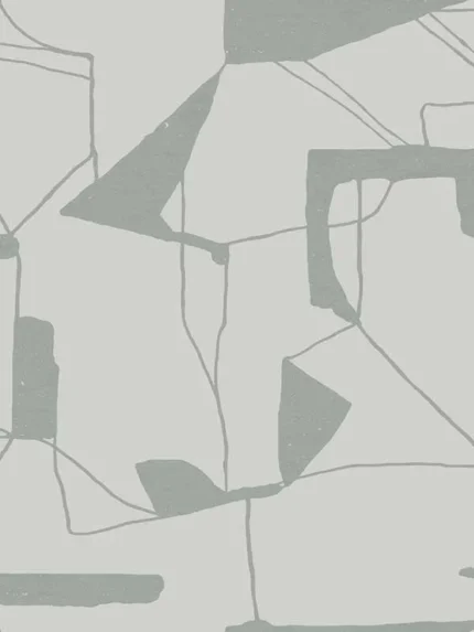 fog and silver geometric wallpaper for office by Antonina Vella