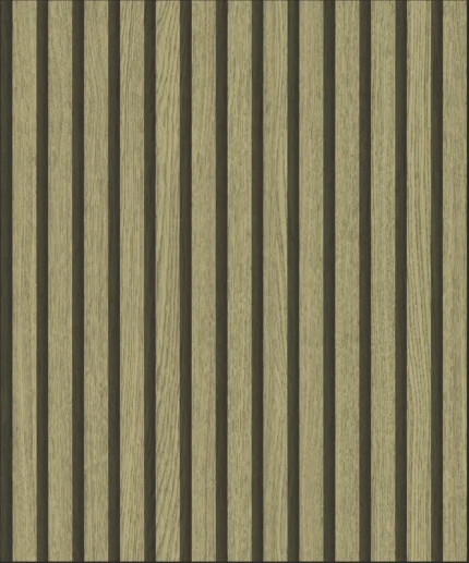 Afra Stripe Wallpaper by Wow - Modern in Beige with Charcoal