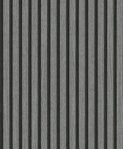 Afra Stripe Wallpaper by Wow - Modern in Charcoal with Light Gray