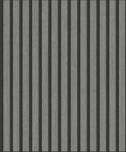 Afra Stripe Wallpaper by Wow - Modern in Charcoal with Light Gray