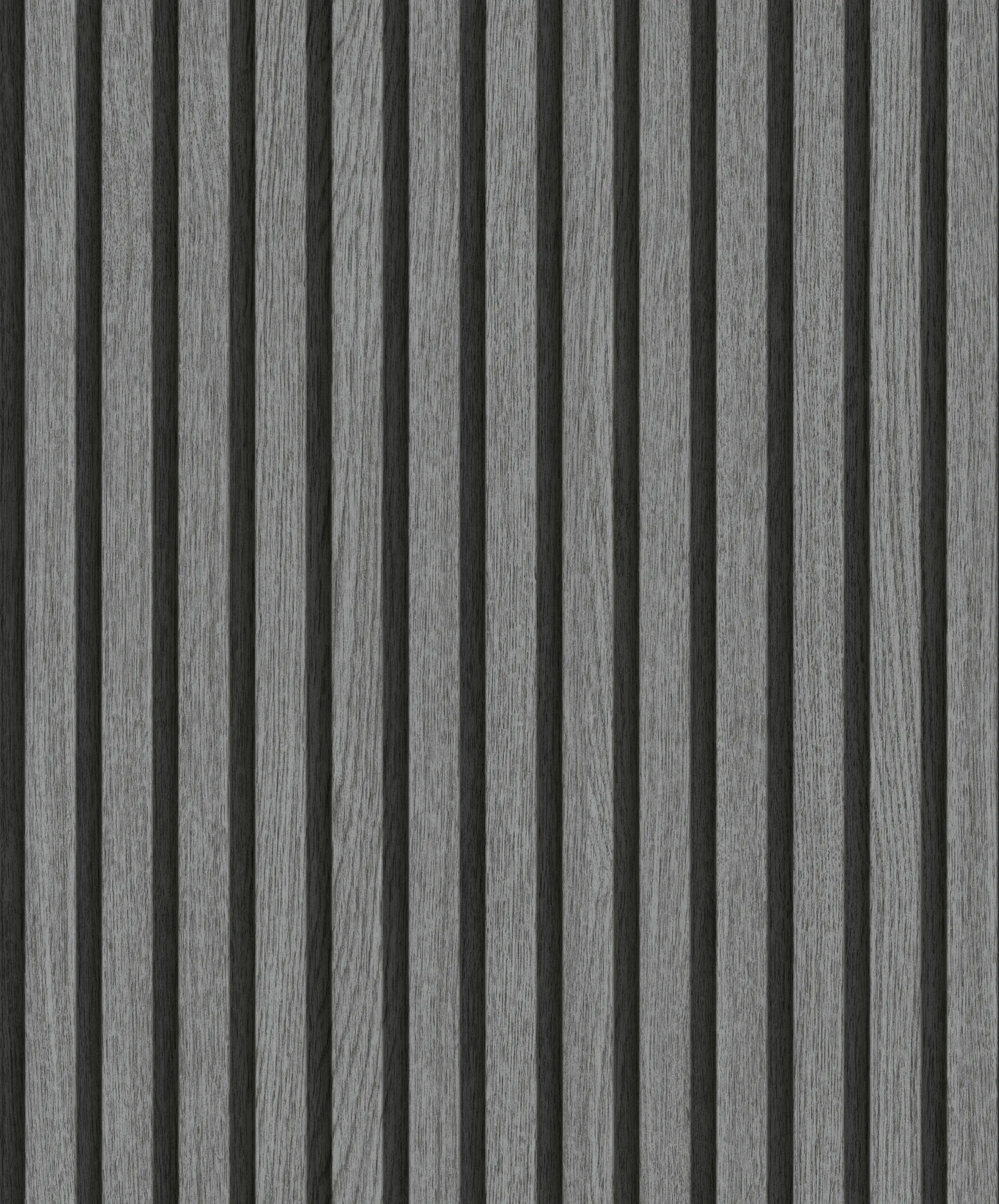 Afra Stripe Wallpaper by Wow - Modern in Charcoal with Light Gray