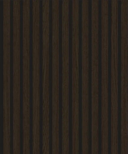 Afra Stripe Wallpaper by Wow - Modern in Dark Brown with Black