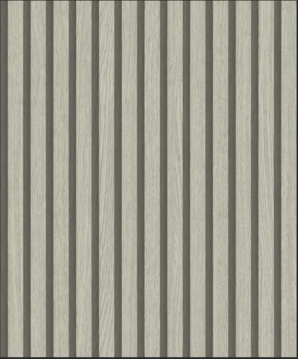 Afra Stripe Wallpaper by Wow - Modern in Light Gray with Charcoal
