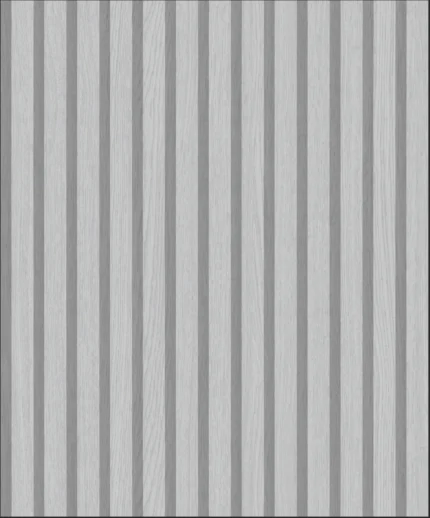 Afra Stripe Wallpaper by Wow - Modern in Light Gray with Charcoal