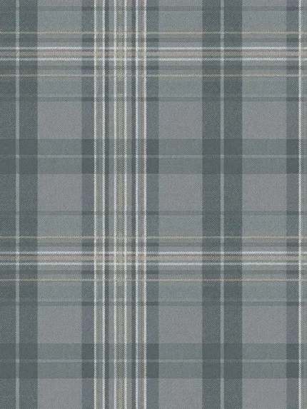 slate plaid wallpaper for office by Chesapeake