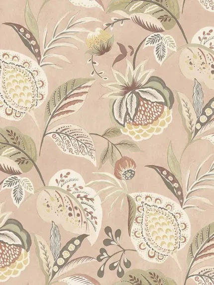 blush patterned wallpaper for bedroom by Chesapeake